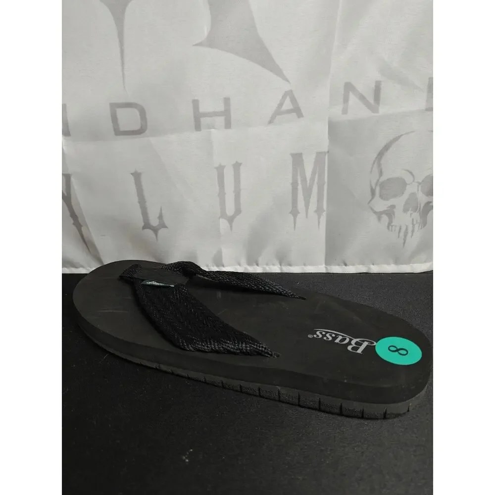 BASS Men's 8 / 41 Buxton Flip Flop Sandals Black New